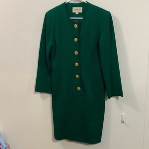 Santa Fe heavy style MIDI dress possible vintage (shoulder pads) Sz 10 good cond